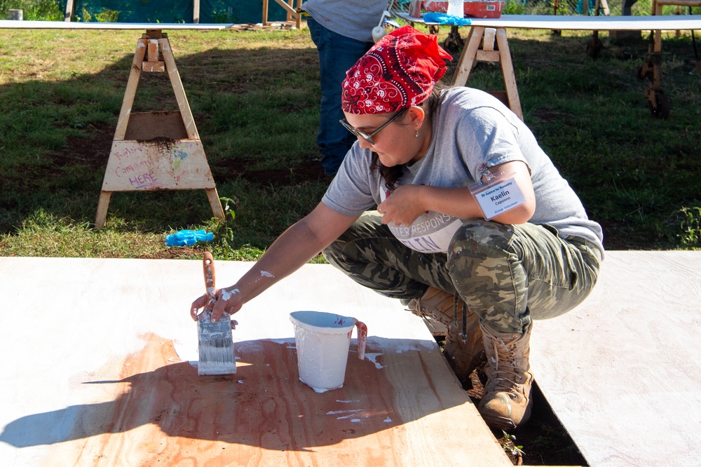 Sailors assigned to Pacific Missile Range Facility (PMRF) Work with Habitat for Humanity During a Team Rubicon Event.