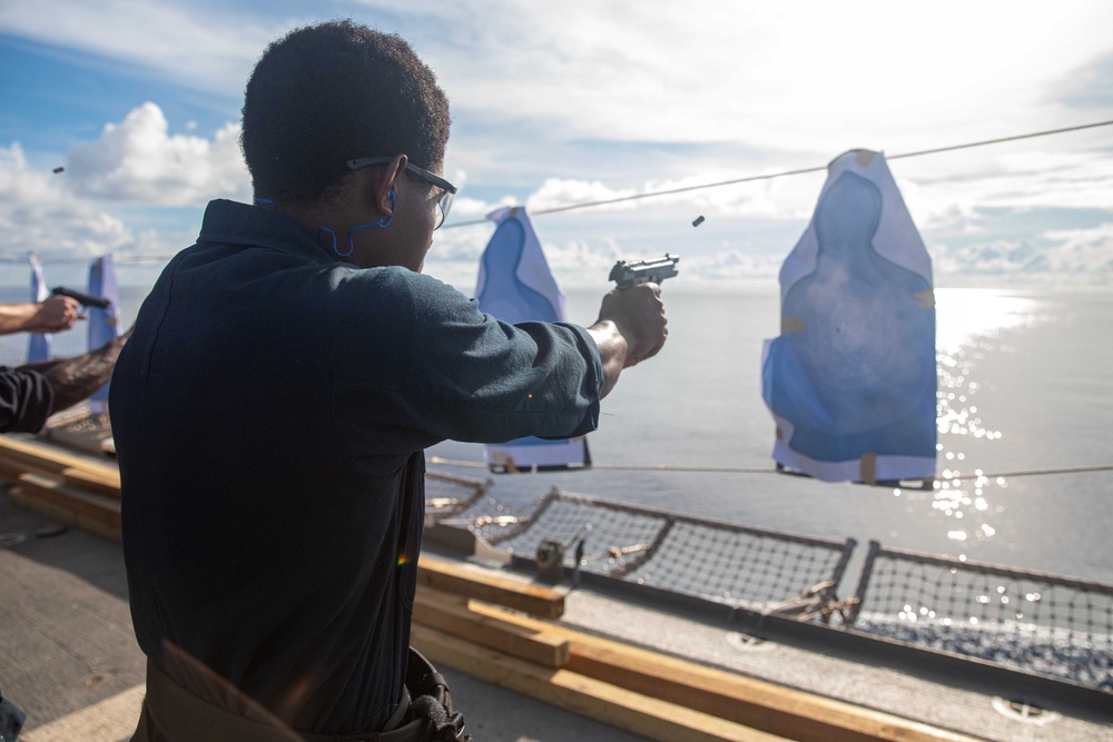 USS Antietam (CG 54) Small Arms Live-Fire Weapons Training