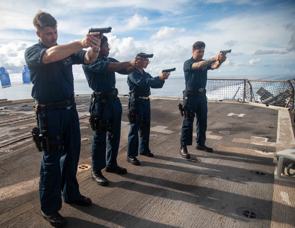 USS Antietam (CG 54) Small Arms Live-Fire Weapons Training