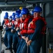 USS Robert Smalls (CG 62) Sailors Heave line during RAS