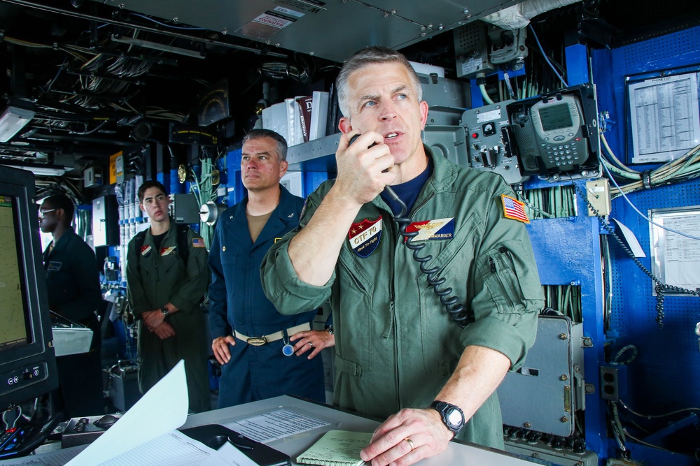 Rear Admiral Pat Hannifin Visits USS Robert Smalls (CG 62)