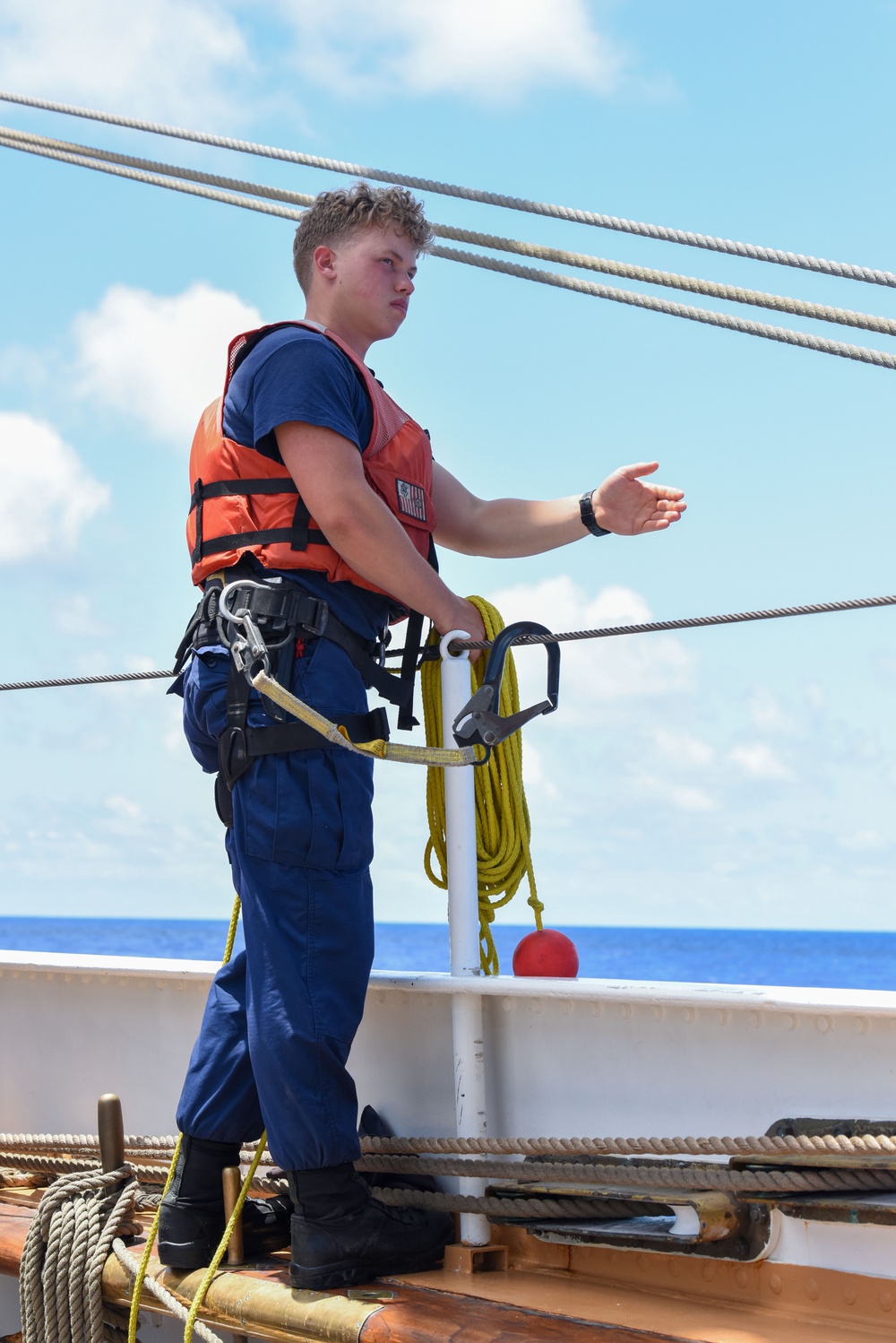 USCGC Eagle conducts drill