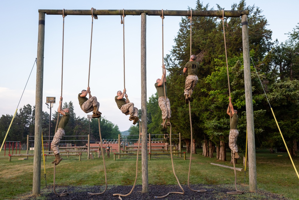 Officer candidates conquer the obstacle course