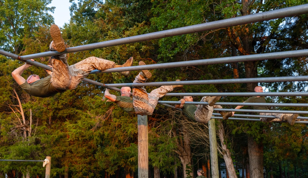 Officer candidates conquer the obstacle course