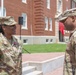 CSM Allen speaks with CSM Richardson after her promotion