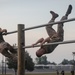 Officer Candidates compete in a timed obstacle course at the Officer Candidate School