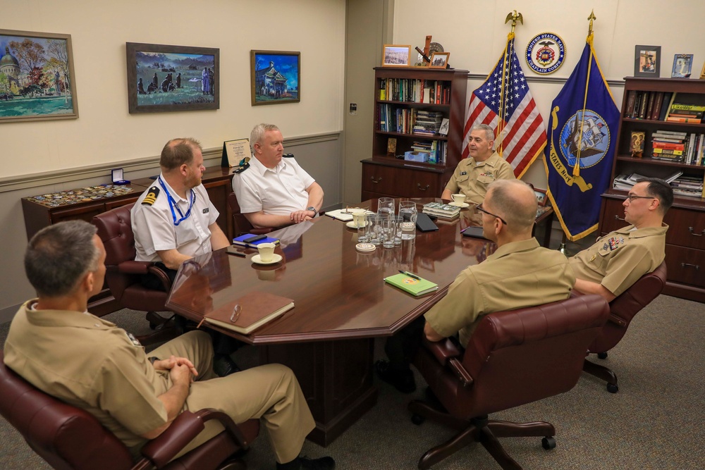 U.S. Navy Chief of Chaplains, RADM Gregory N. Todd Meets with The Venerable Andrew Hillier, Royal Navy, Chaplain of the Fleet and Honorary Chaplain to His Majesty King Charles III