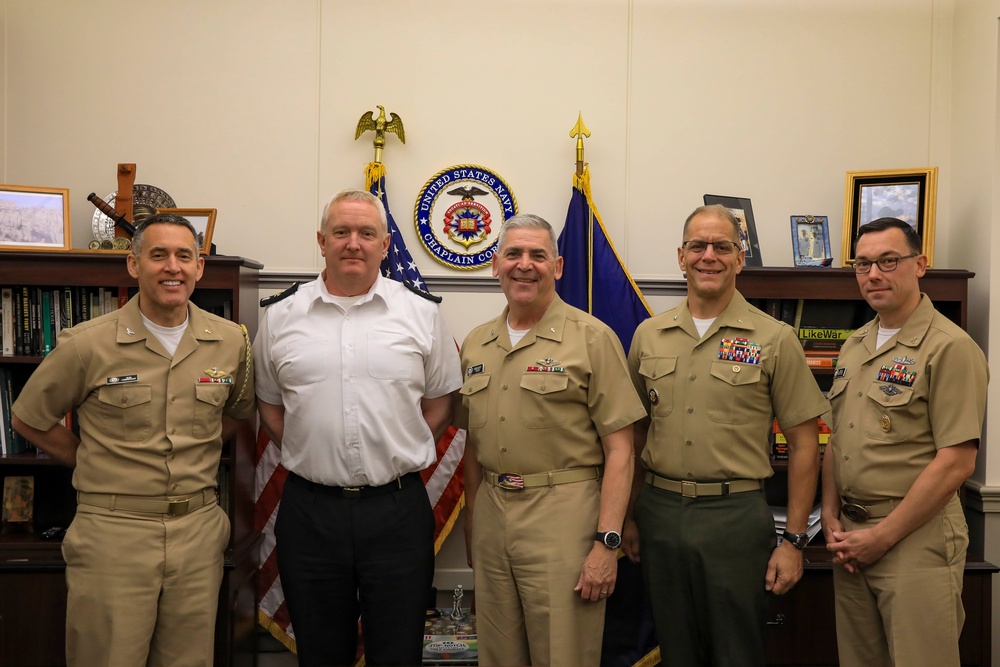 U.S. Navy Chief of Chaplains, RADM Gregory N. Todd Meets with The Venerable Andrew Hillier, Royal Navy, Chaplain of the Fleet and Honorary Chaplain to His Majesty King Charles III