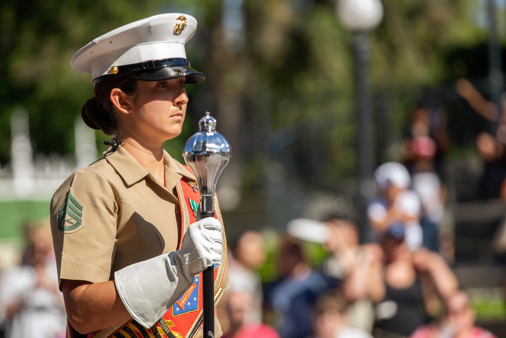 1st MARDIV Band performs at Disneyland for Independence Day