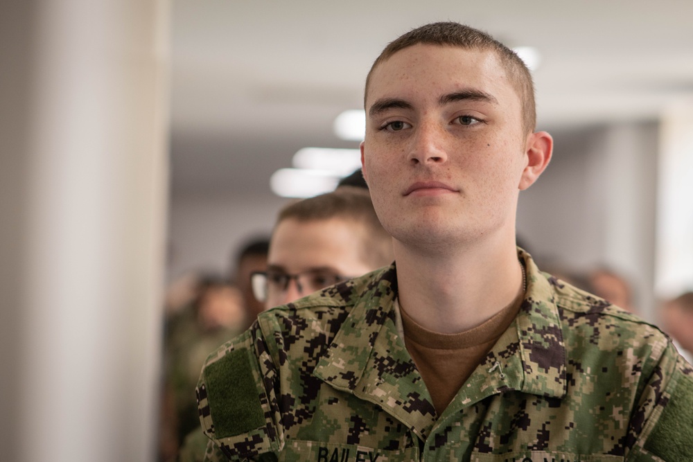 Recruits Receive Haircuts