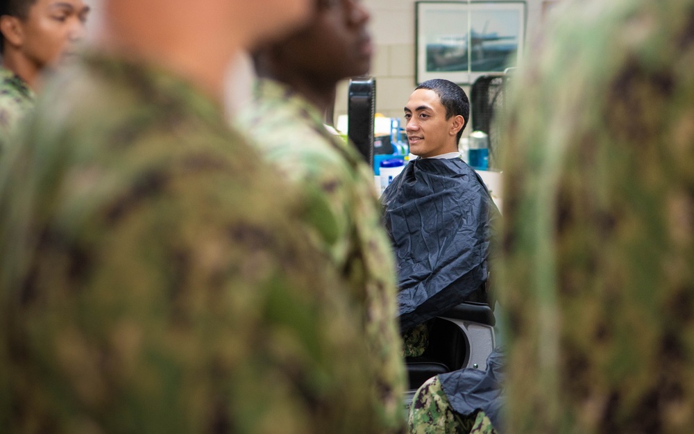 Recruits Receive Haircuts