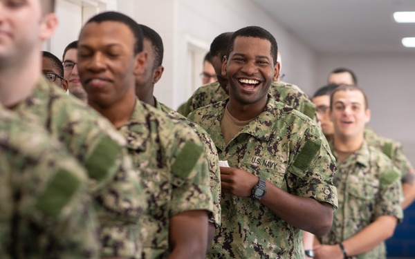 Recruits Receive Haircuts