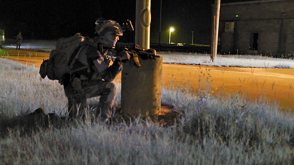 French soldiers conduct a direct action raid during Exercise Raven