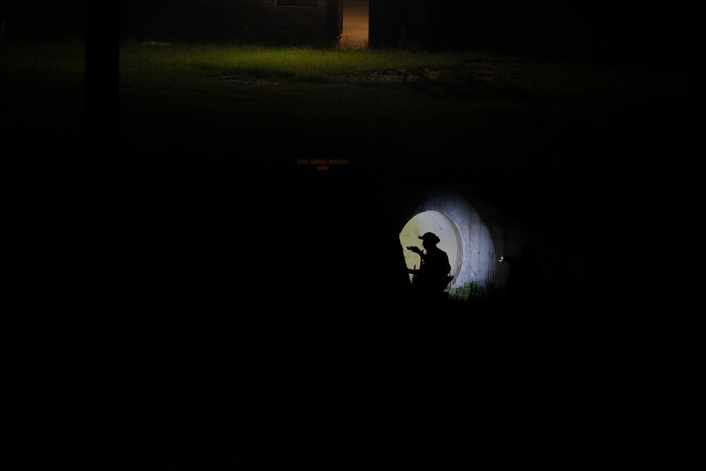 French soldiers conduct a direct action raid during Exercise Raven