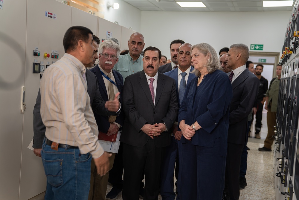 U.S. Ambassador Alina Romanowski visited the Al-Qadisiyah Electrical Substation in Ramadi City. The substation was heavily damaged during the conflict with ISIS, resulting in a limited power supply to neighboring communities.