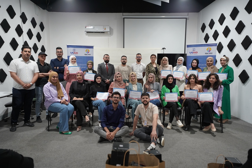21 talented Iraqi women participated in the USAID-supported Media Production Training program, which offered a dynamic platform to showcase their skills and make a difference in their community.