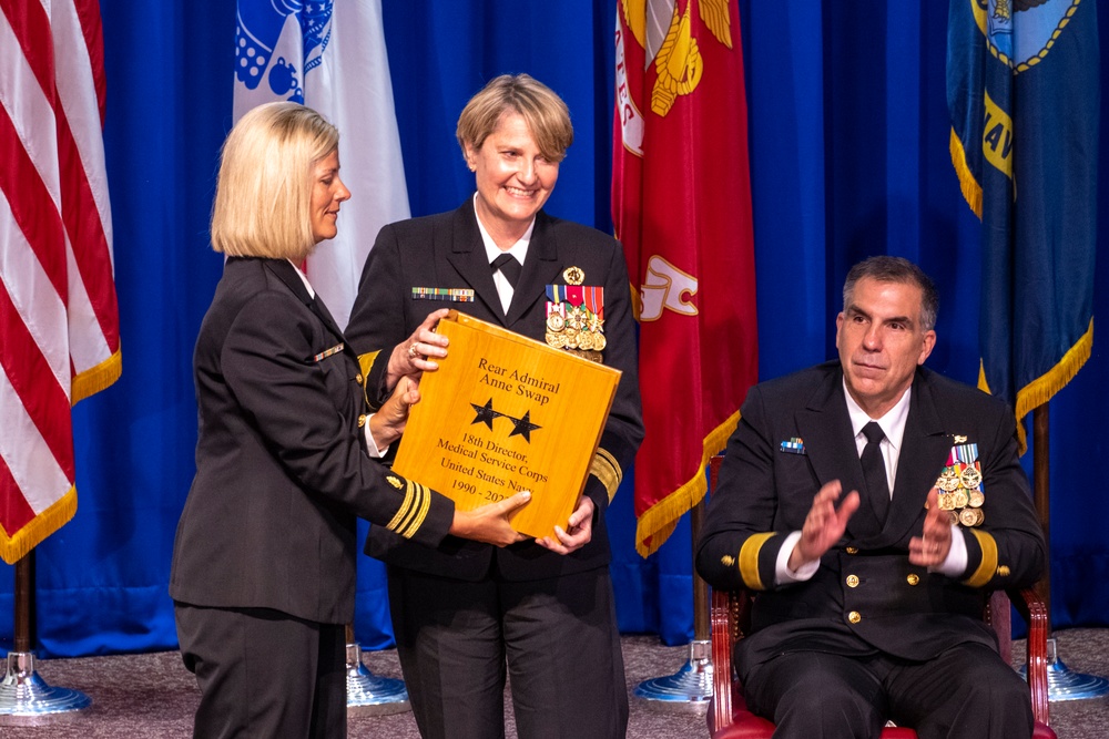 Navy Rear Adm. Anne M. Swap Retires after 32 Years of Service