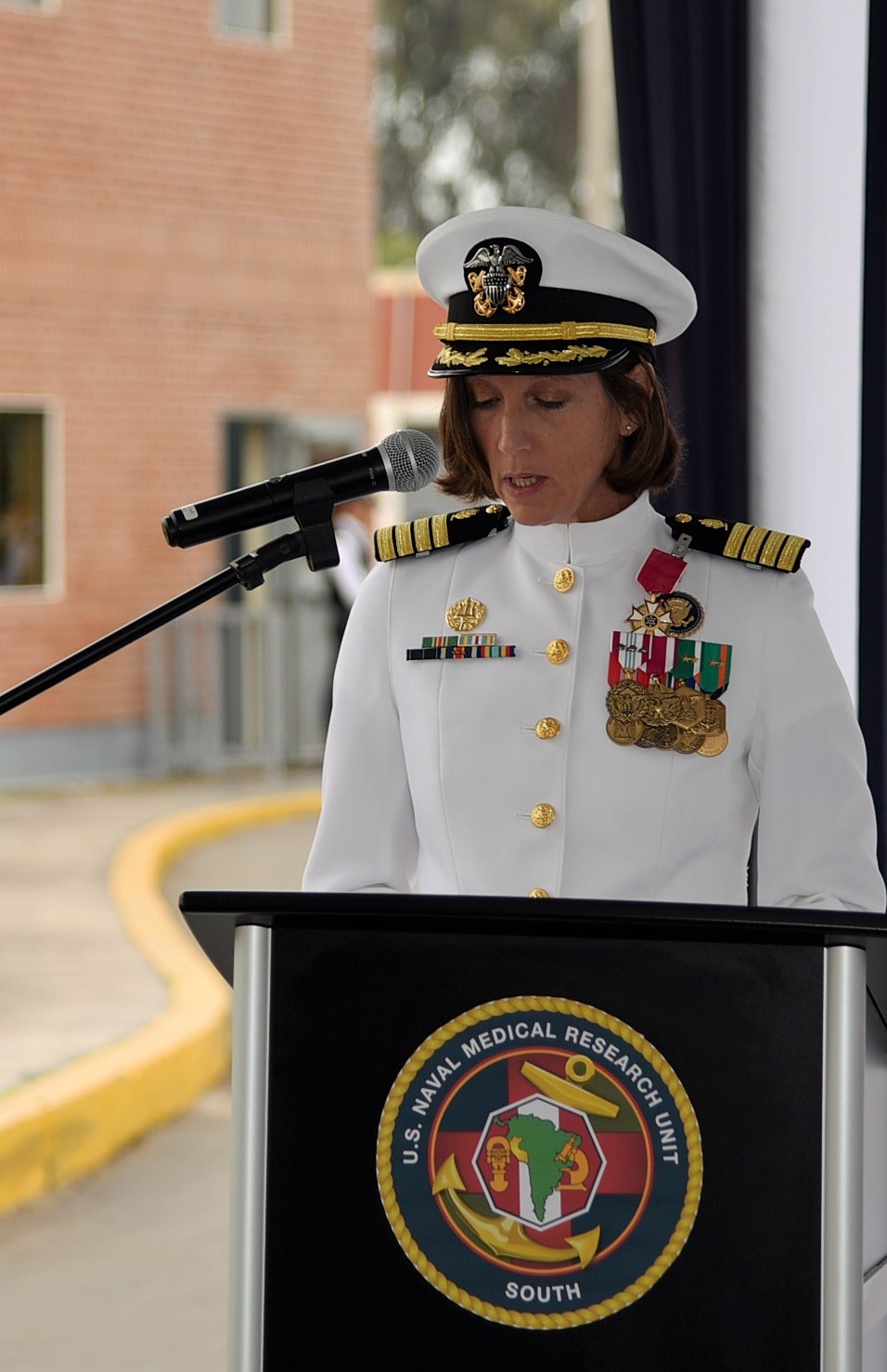 U.S. NAMRU SOUTH Holds Change of Command