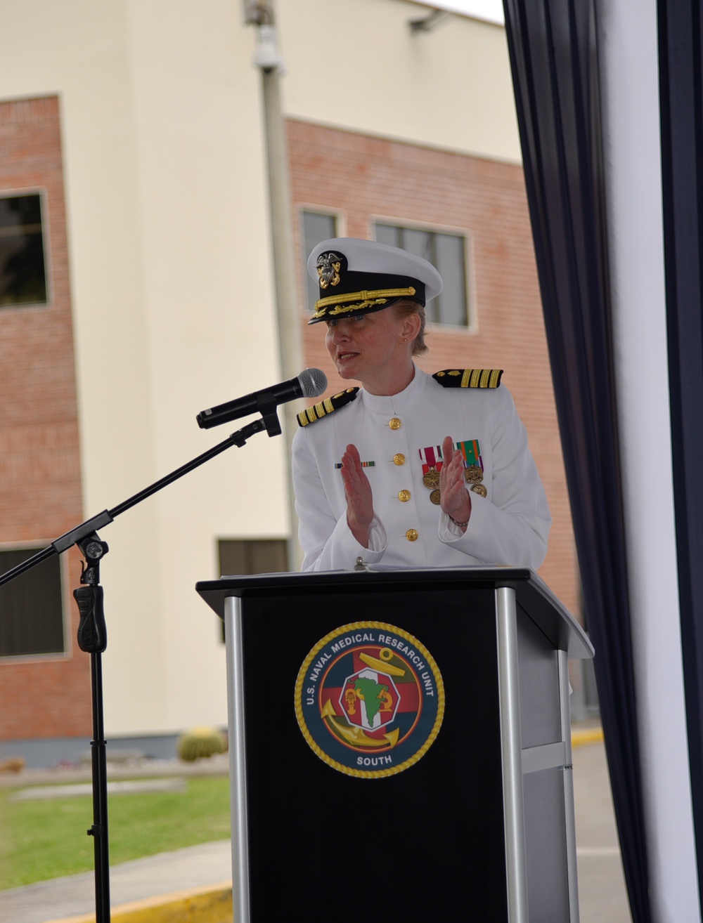 U.S. NAMRU SOUTH Holds Change of Command