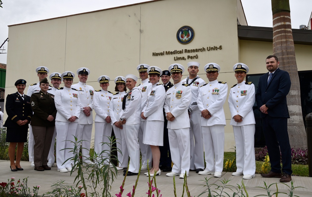 U.S. NAMRU SOUTH Holds Change of Command