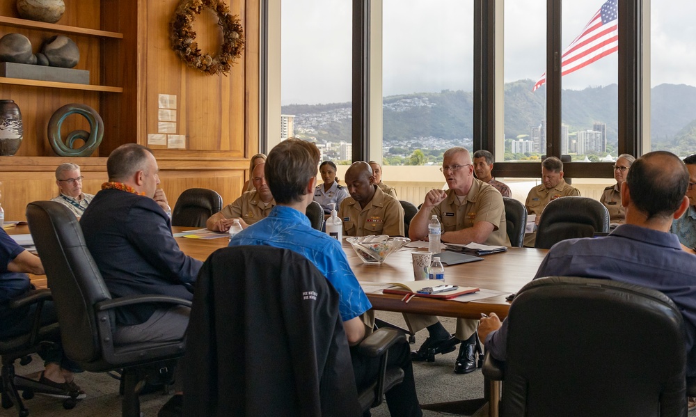 Commander Navy Region Hawaii, Joint Task Force-Red Hill leaders meet with Hawaii Gov. Josh Green