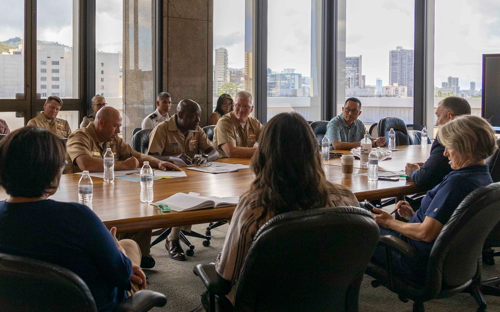 Commander Navy Region Hawaii, Joint Task Force-Red Hill leaders meet with Hawaii Gov. Josh Green