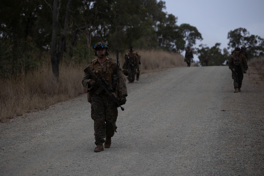 E Co Australian airfield assault exercise