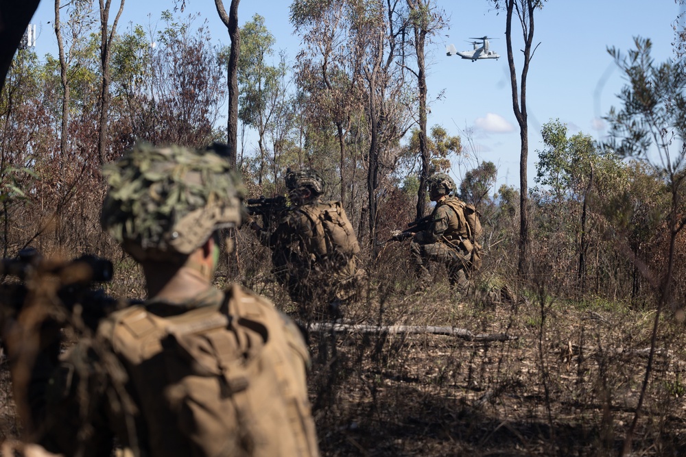 E Co Australian airfield assault exercise