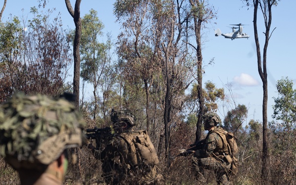 E Co Australian airfield assault exercise