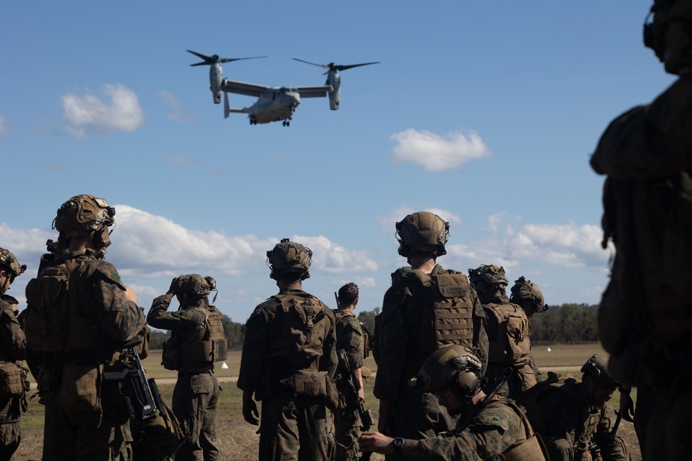 E Co Australian airfield assault exercise