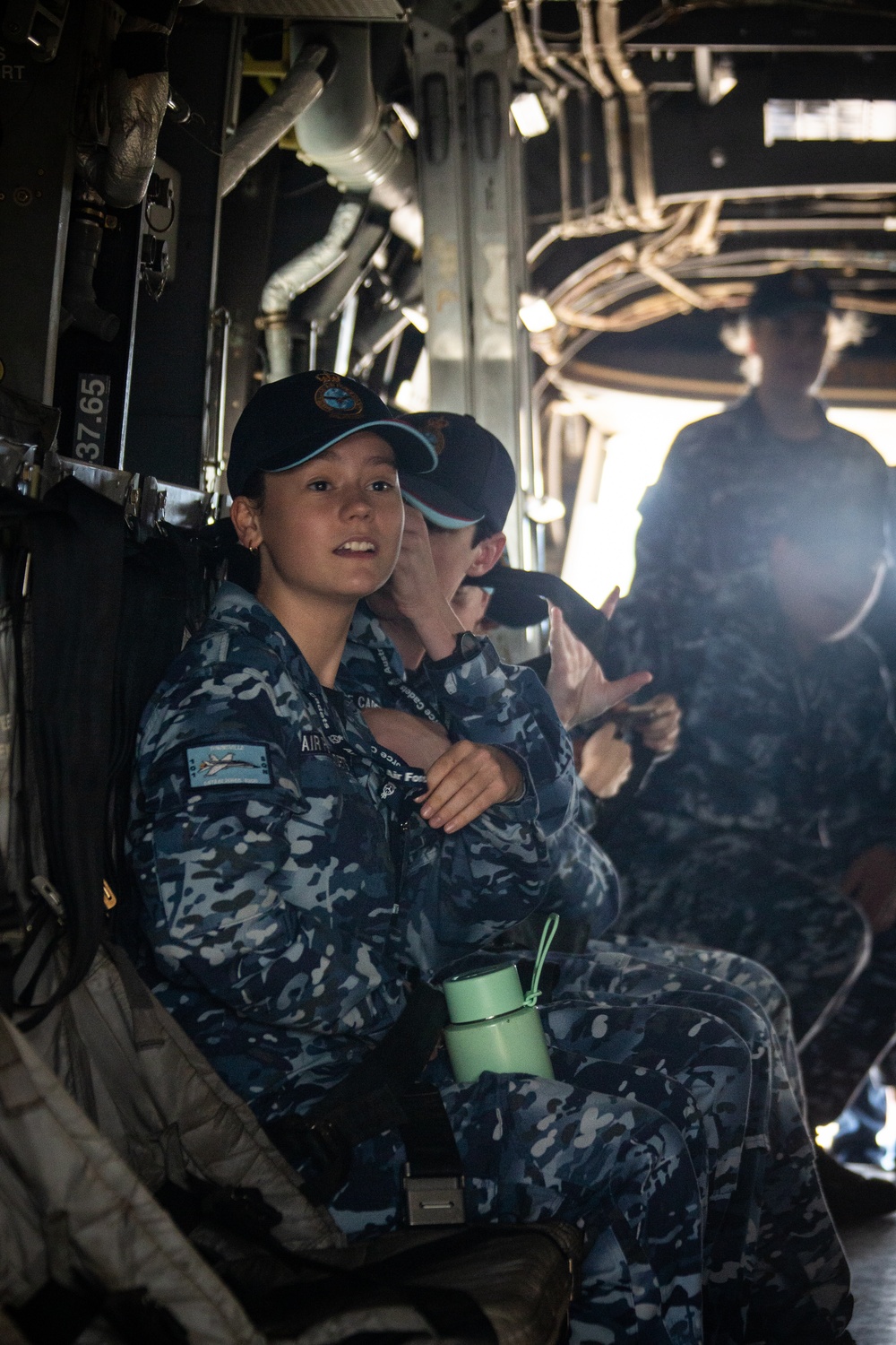 Australian Cadets get to interact with U.S. Marine MV-22B Osprey