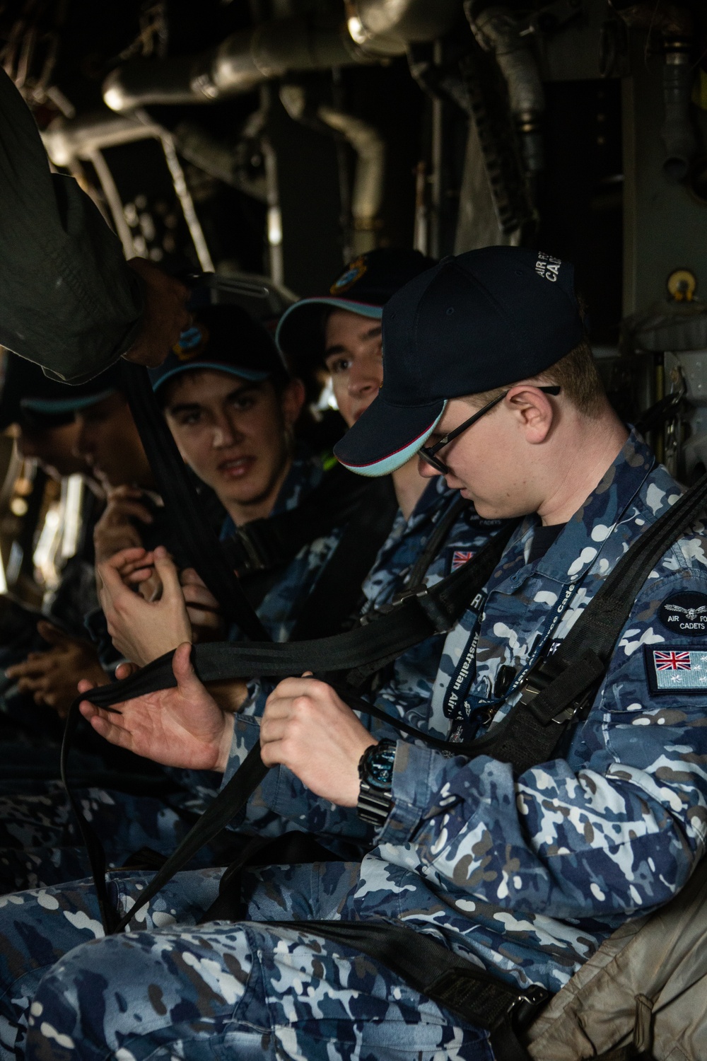 Australian Cadets get to interact with U.S. Marine MV-22B Osprey