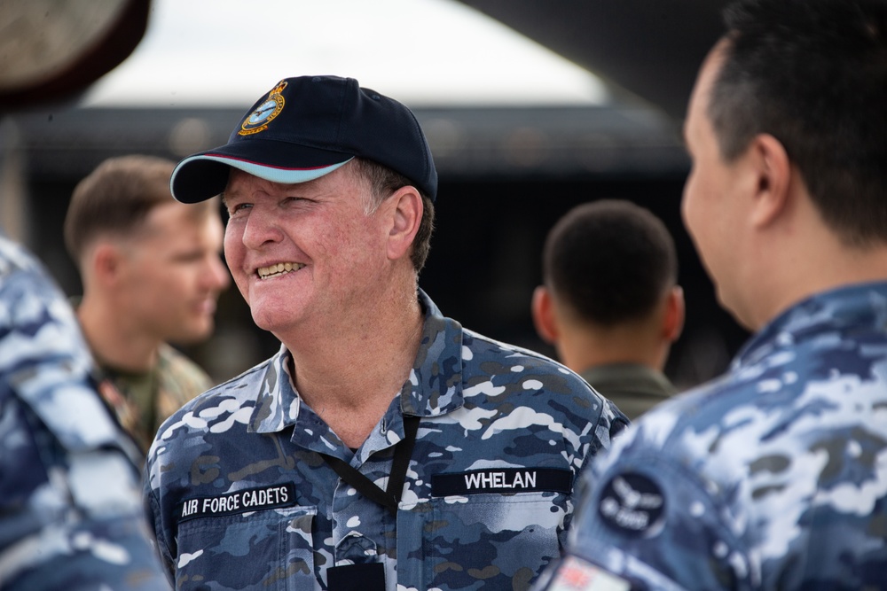 Australian Cadets get to interact with U.S. Marine MV-22B Osprey