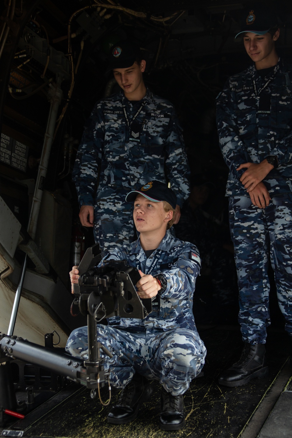 Australian Cadets get to interact with U.S. Marine MV-22B Osprey