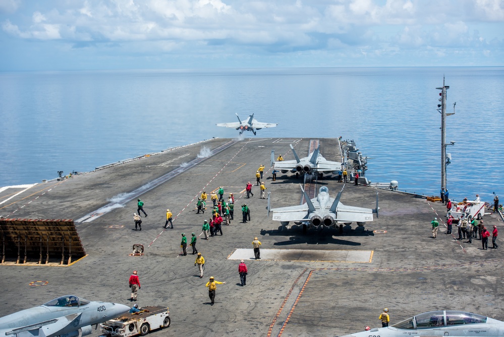 USS Ronald Reagan (CVN 76) conducts flight operations