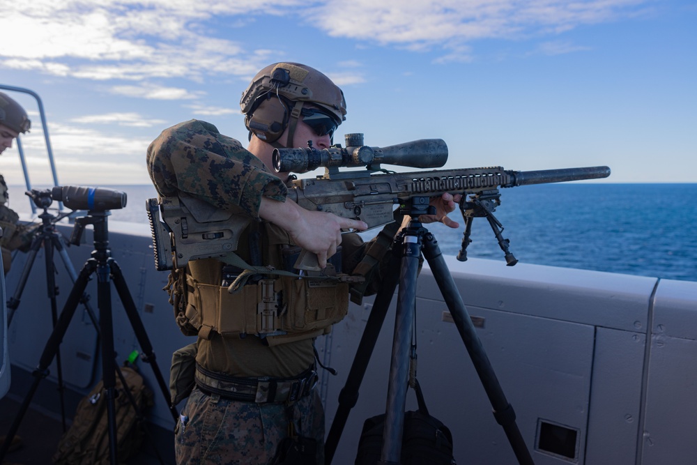 BLT 2/1 Snipers Provide Support During a VBSS