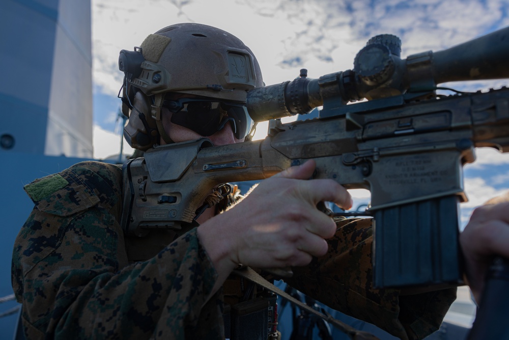 BLT 2/1 Snipers Provide Support During a VBSS