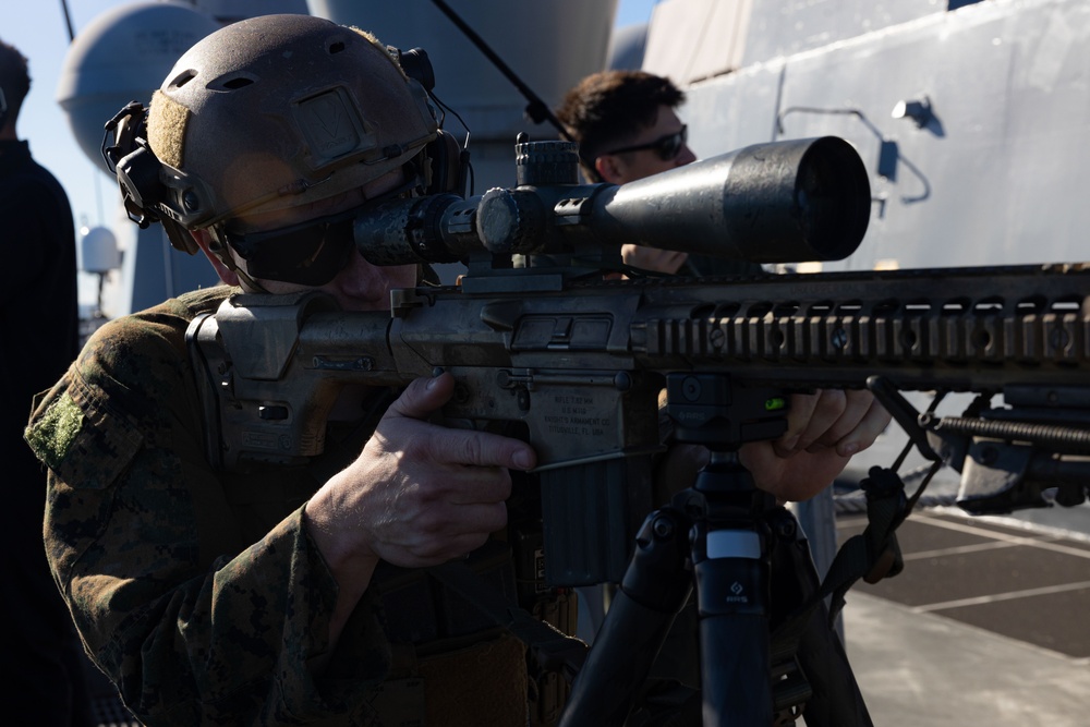 BLT 2/1 Snipers Provide Support During a VBSS