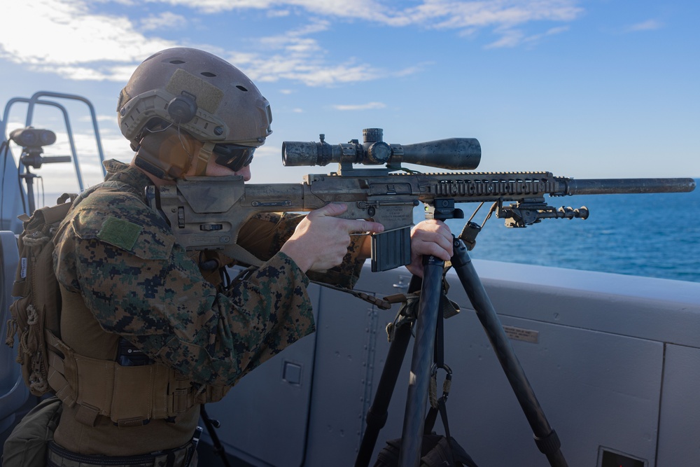 BLT 2/1 Snipers Provide Support During a VBSS