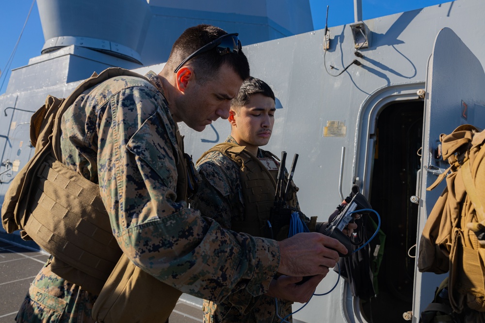 BLT 2/1 Snipers Provide Support During a VBSS