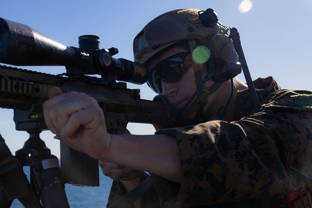 BLT 2/1 Snipers Provide Support During a VBSS