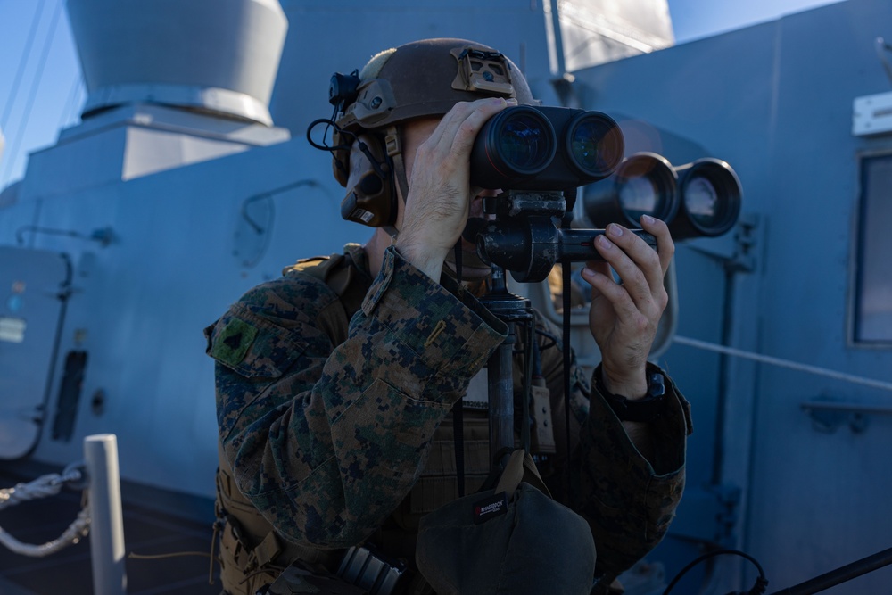 BLT 2/1 Snipers Provide Support During a VBSS