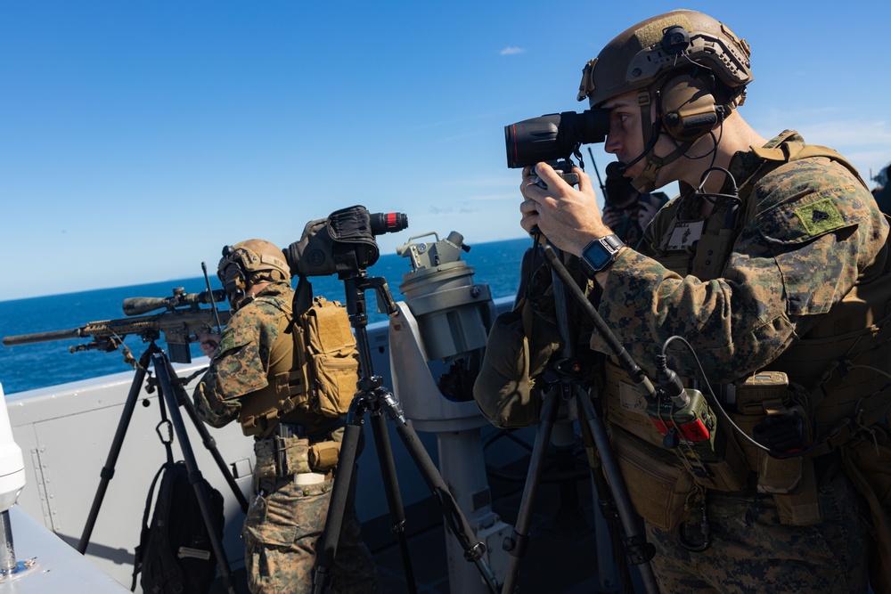 BLT 2/1 Snipers Provide Support During a VBSS