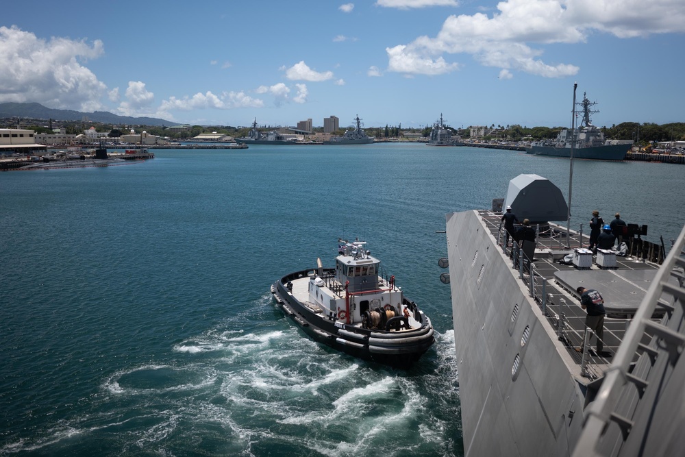 USS Canberra (LCS 30) Visits Joint Base Pearl Harbor-Hickam