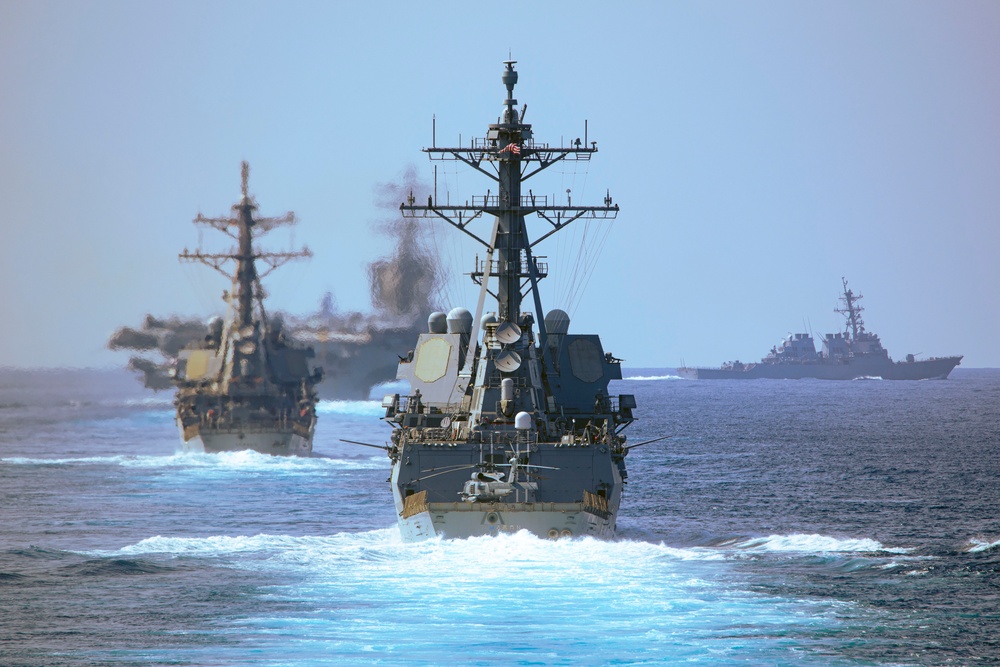 USS Philippine Sea (CG 58) Participates in a Simulated Strait Transit