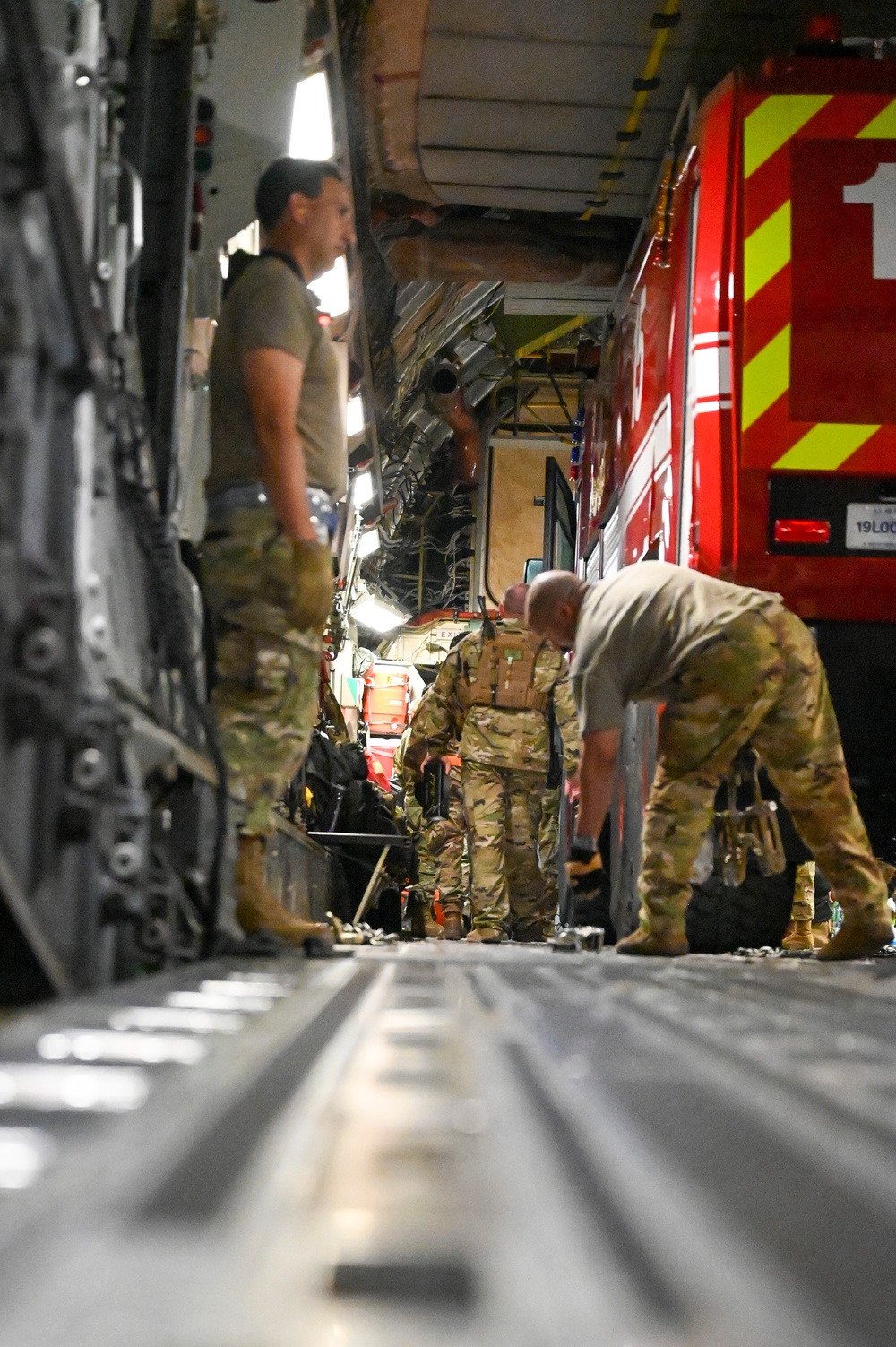 Reserve aircrew transports firetruck for Patriot Fury