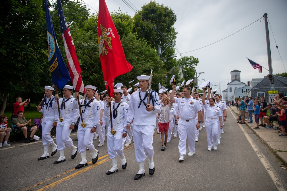 Sailors From the USS Oscar Austin Participate in the 4th of July Parade in Eastport, Maine