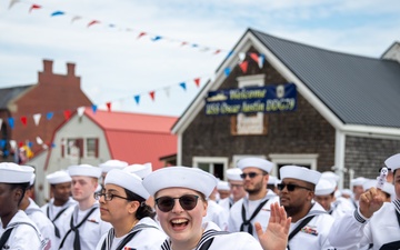 Sailors From the USS Oscar Austin Participate in the 4th of July Parade in Eastport, Maine