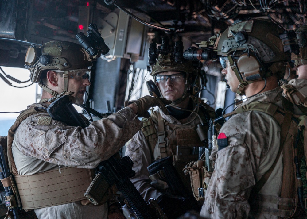 The MRF conducts a VBSS exercise aboard the USS New Orleans