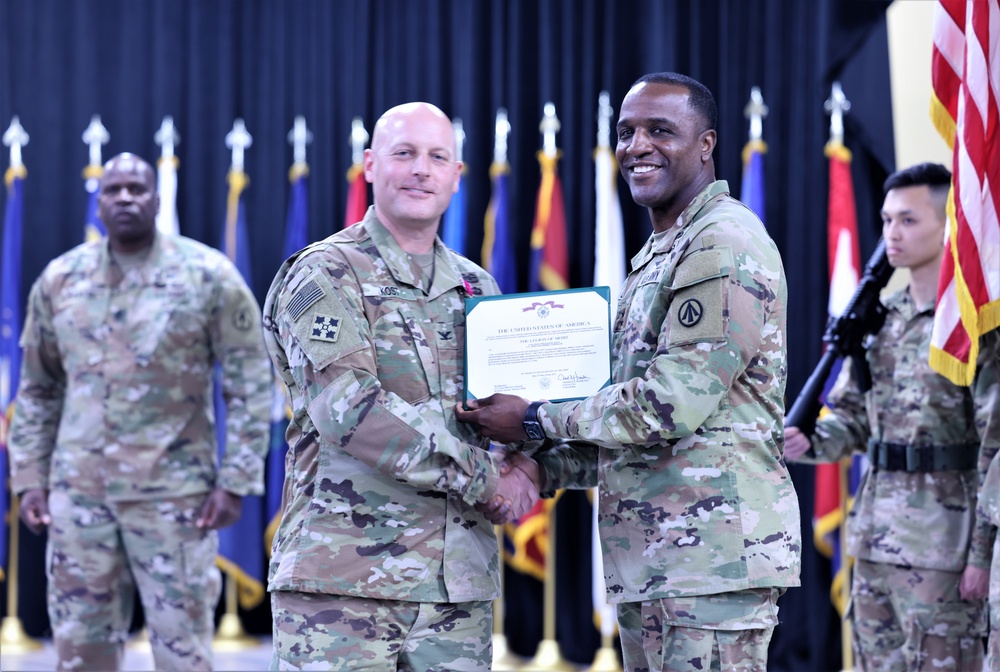 595th Transportation Brigade Change of Command, Camp Arifjan, July 2023